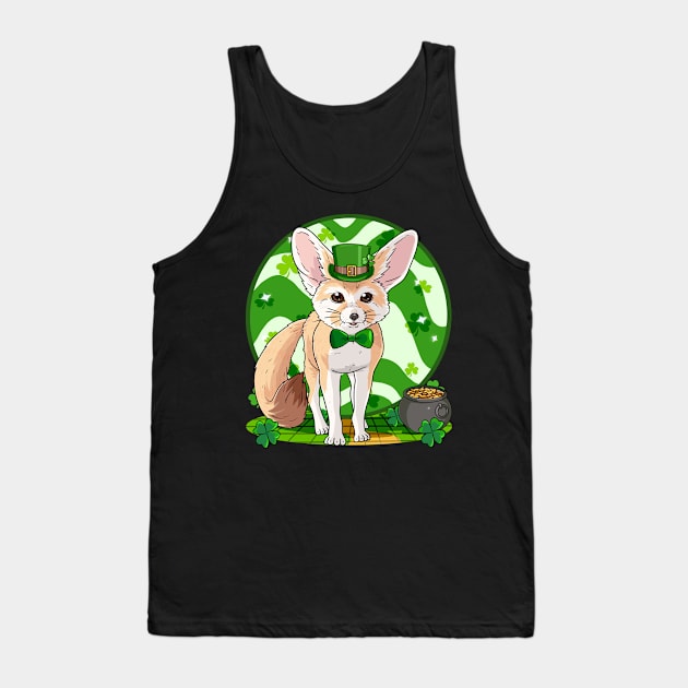 Fennec Fox St. Patricks Day Irish Leprechaun Tank Top by Noseking